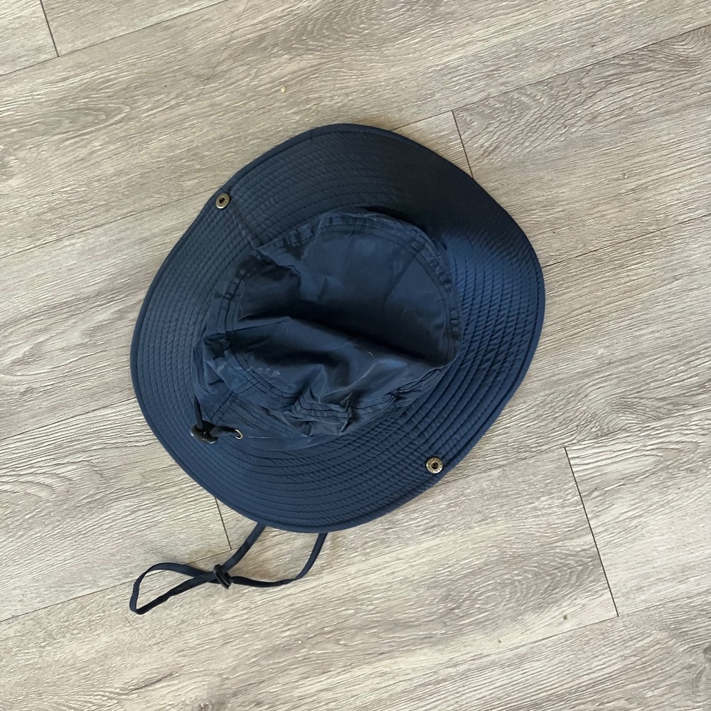 Men's navy blue wide brim summer hat